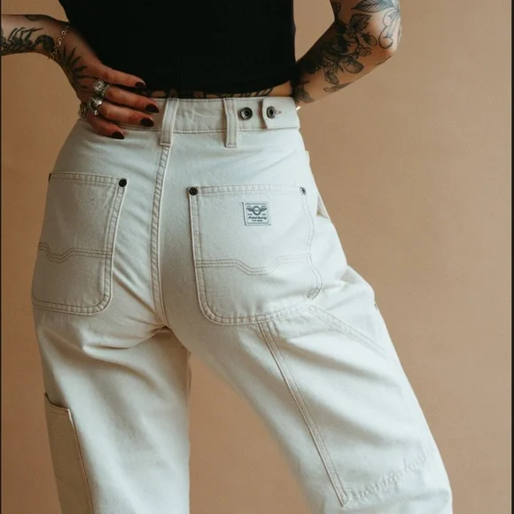 P&Co ALBION CARPENTER PANT - in Ecru Size UK14/US10 - Picture 2 of 16